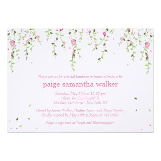 Garden Blooms Bridal Shower Invitation