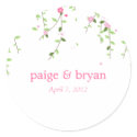 Garden Blooms Favor Sticker or Gift Tag Sticker sticker