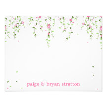 Garden Blooms Flat Thank You Card Custom Announcements