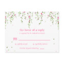 Garden Blooms Wedding RSVP Postcard postcard