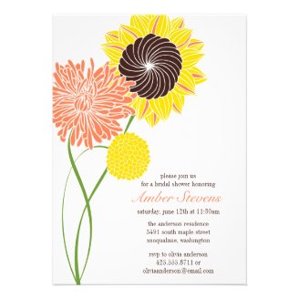 Garden Blossoms Shower/Party Invitation $2.20