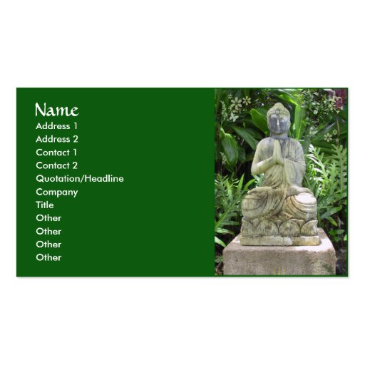 Garden Buddha Business Card Templates