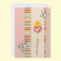 Garden Chick Invitation Card A7 invitations
