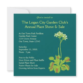 Garden Club Floral Invitations invitation