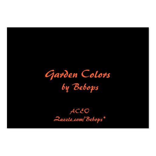 Garden Colors ATC Business Cards (back side)