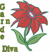 Garden Diva - Pink Flower embroidered shirts