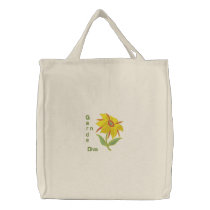 Garden Diva - Yellow Flower embroidered bags by Embroidery4U Garden Diva - Yellow Flower embroidered bags