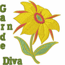 Garden Diva - Yellow Flower embroidered shirts