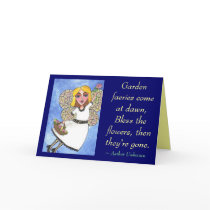 Garden faeries come at dawn... - greeting card by folkartblonde Garden faeries come at dawn... - greeting card