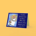 Garden faeries come at dawn... - greeting card