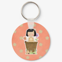 Garden Fairy in Flower Pot keychains by cutespot Garden Fairy in Flower Pot keychains
