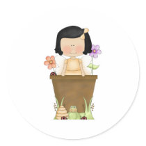 Garden Fairy in Flower Pot stickers