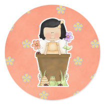 Garden Fairy in Flower Pot stickers by cutespot Garden Fairy in Flower Pot stickers