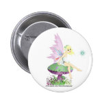 Garden fairy pinback button