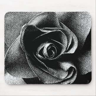 GARDEN FLOWERS - BLACK ROSE UK mousepad