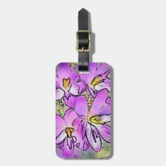 GARDEN FLOWERS TAG FOR BAGS