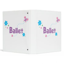 Garden Flutter Ballet 3 Ring Binders