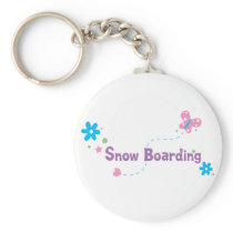 Garden Flutter Snow Boarding Keychains