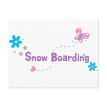 Garden Flutter Snow Boarding Postcard