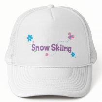 Garden Flutter Snow Skiing Trucker Hat
