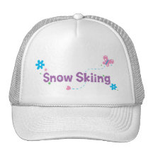 Garden Flutter Snow Skiing Trucker Hat