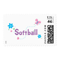 Garden Flutter Softball postage