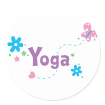 Garden Flutter Yoga stickers by truetomboy Garden Flutter Yoga stickers