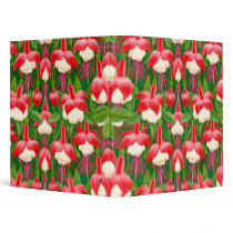 Garden Fuschia Flowers Avery Binder