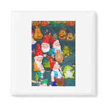 Garden gnome fridge magnets