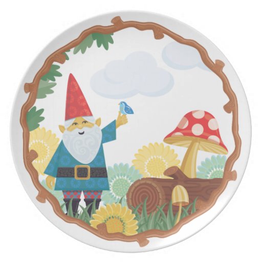 Garden Gnome Plate Zazzle