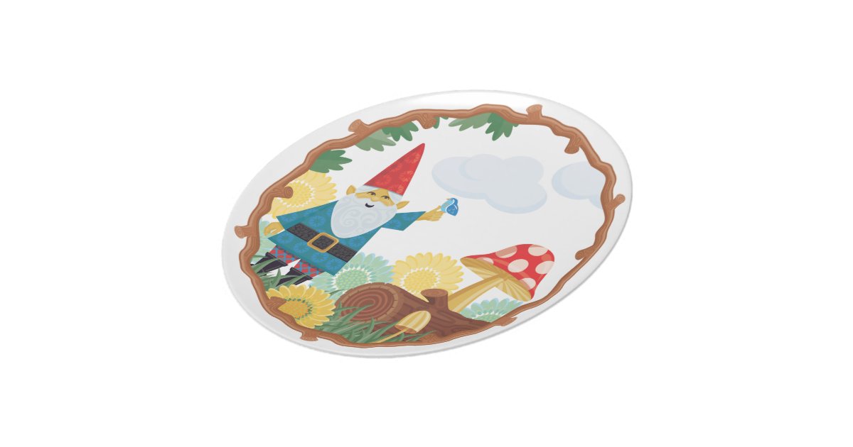 Garden Gnome Plate Zazzle