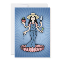 Garden Goddess invitations