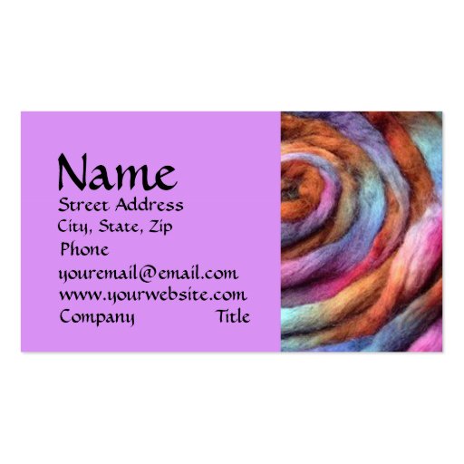 Garden Hand Dyed Roving Business Card