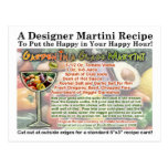 Garden in a Glass Martini Recipe Postcard
