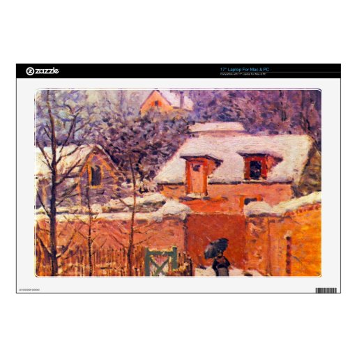 Garden in the Snow by Alfred Sisley Skin For 17" Laptop