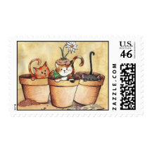 Garden Kitties Stamp