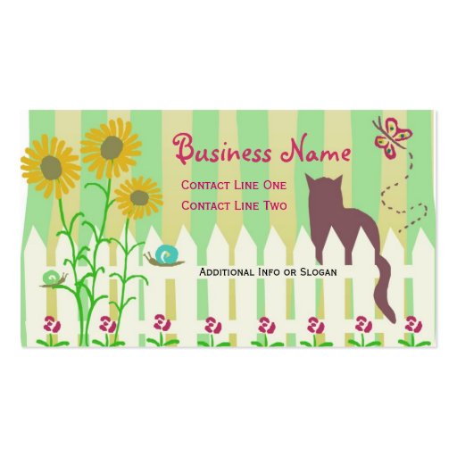 Garden Kitty Business Cards (front side)