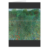 Garden landscape by Gustav Klimt cards
