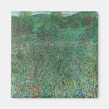 Garden landscape by Gustav Klimt Fridge Magnet