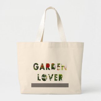 Garden Lover Floral Text Red White Green