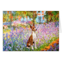 Garden (Monet) -Basenji Greeting Card