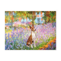 Garden (Monet) -Basenji Postcard