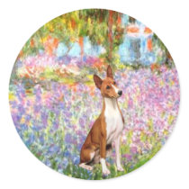 Garden (Monet) -Basenji Stickers