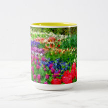 Garden of Cubism Floral Colorful Art Design Coffee Mugs