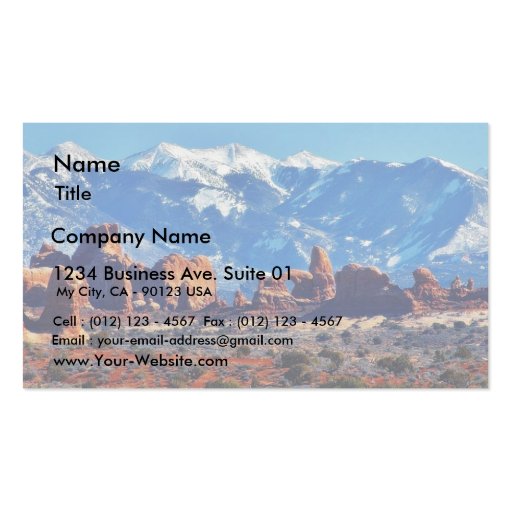 Garden Of Eden At Arches National Park Business Cards