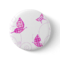Garden of Eden Plaid Butterflies buttons