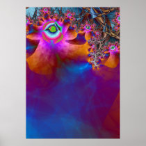 Garden of Eyes in Water & Rust Poster