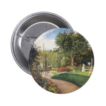 Garden of Les Mathurins at Pontoise by Pissarro Pins