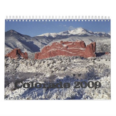 Garden of the Gods Snow, Colorado 2009 Wall Calendar by SusieRieple