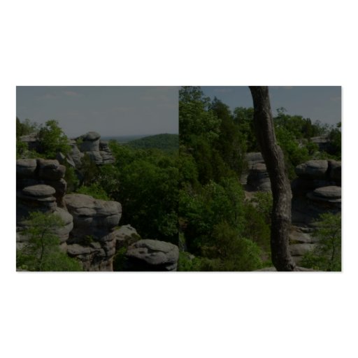 Garden Of The Gods-Southern Illinois. Stereographi Business Card Template (back side)